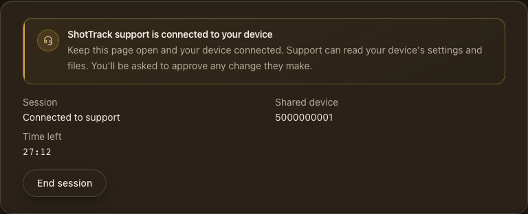 Keep the page open during the session