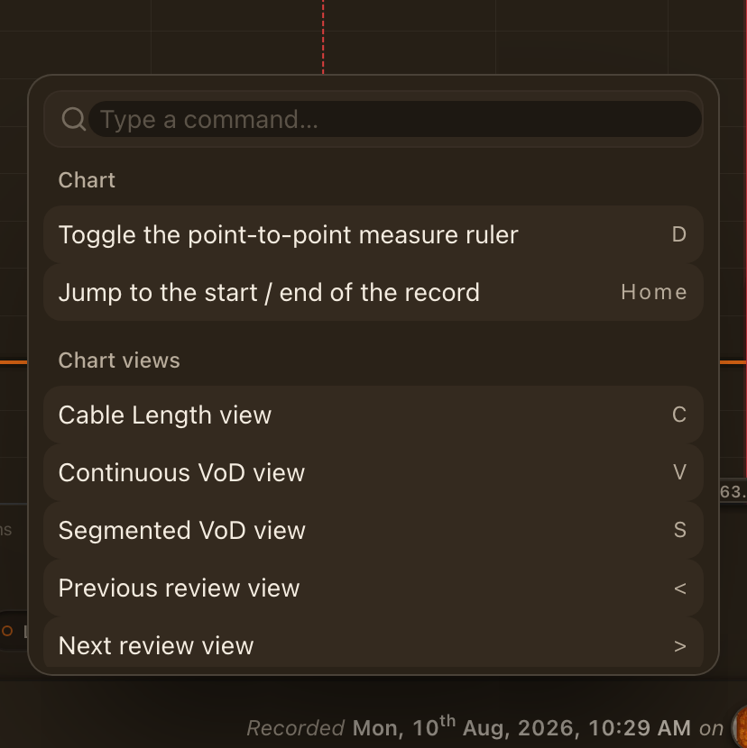 The command palette