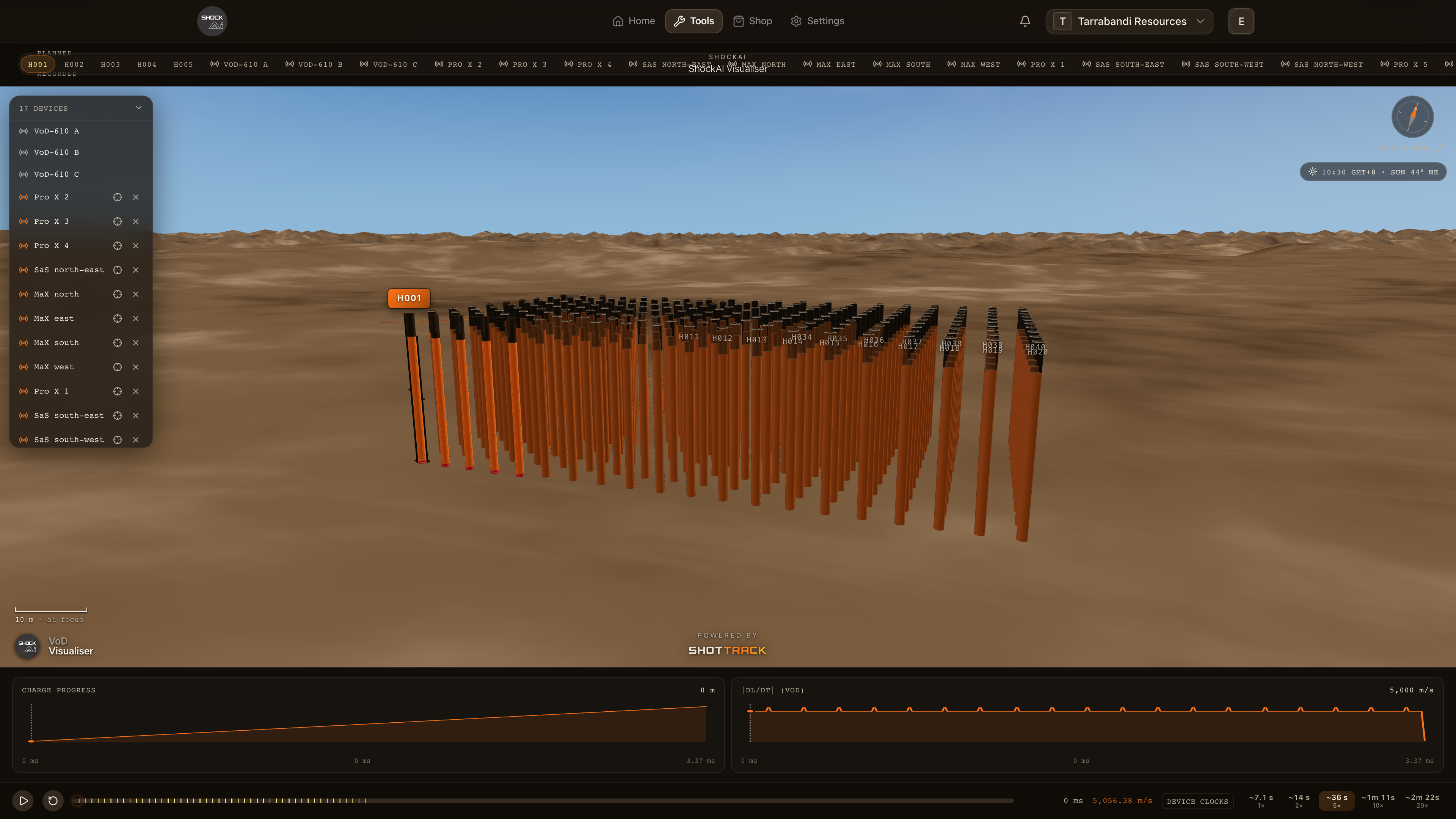 The Visualiser scene as it opens
